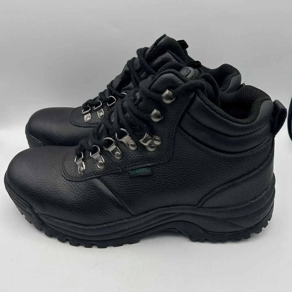 Propet Cliff Walker‎ Men 10 Wide Black Leather Sealtex Waterproof Hiking Boots
